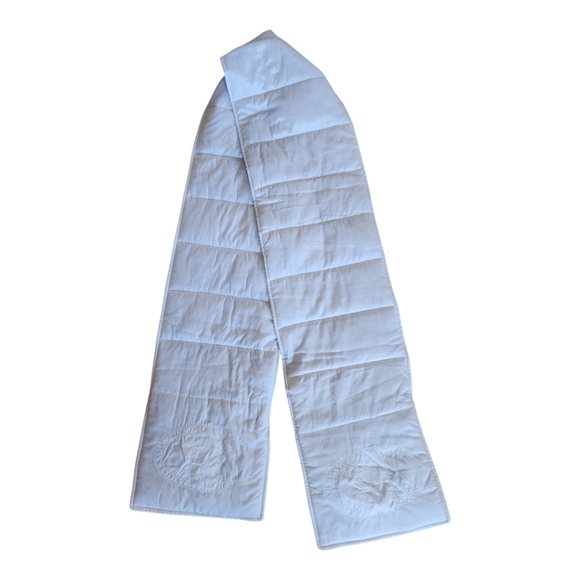 Champion Reversible Puffer Scarf with Pockets One Size - Navy Gray White Winter - Picture 6 of 9